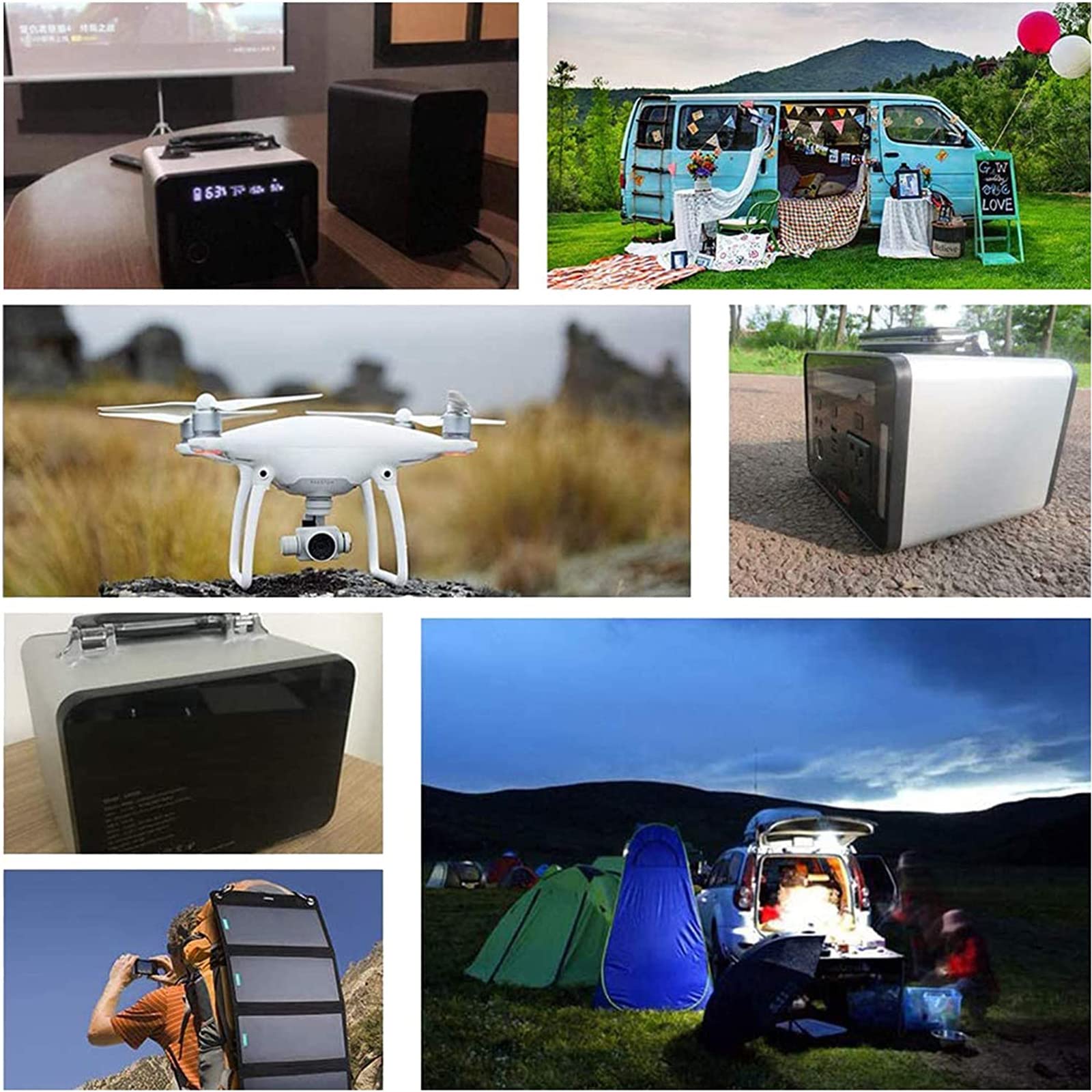 Alimentation de stockage d'énergie portable 500 W, batterie d'alimentation de stockage d'énergie de secours 220 V, alimentation de secours pour camping en plein air,A