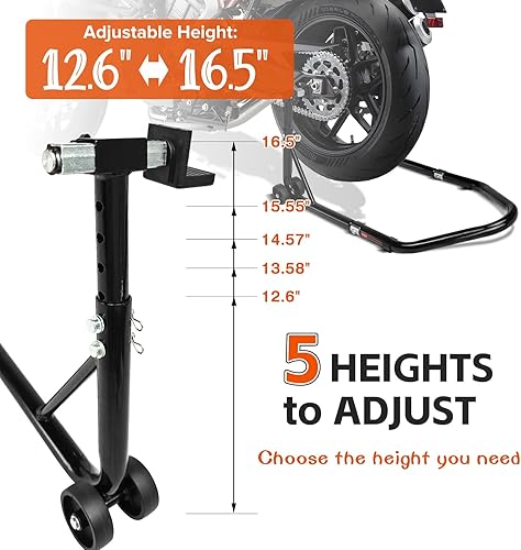 Vista 16 de Donext - Soporte para rueda trasera de motocicleta (850 lb), tamaño U color negro