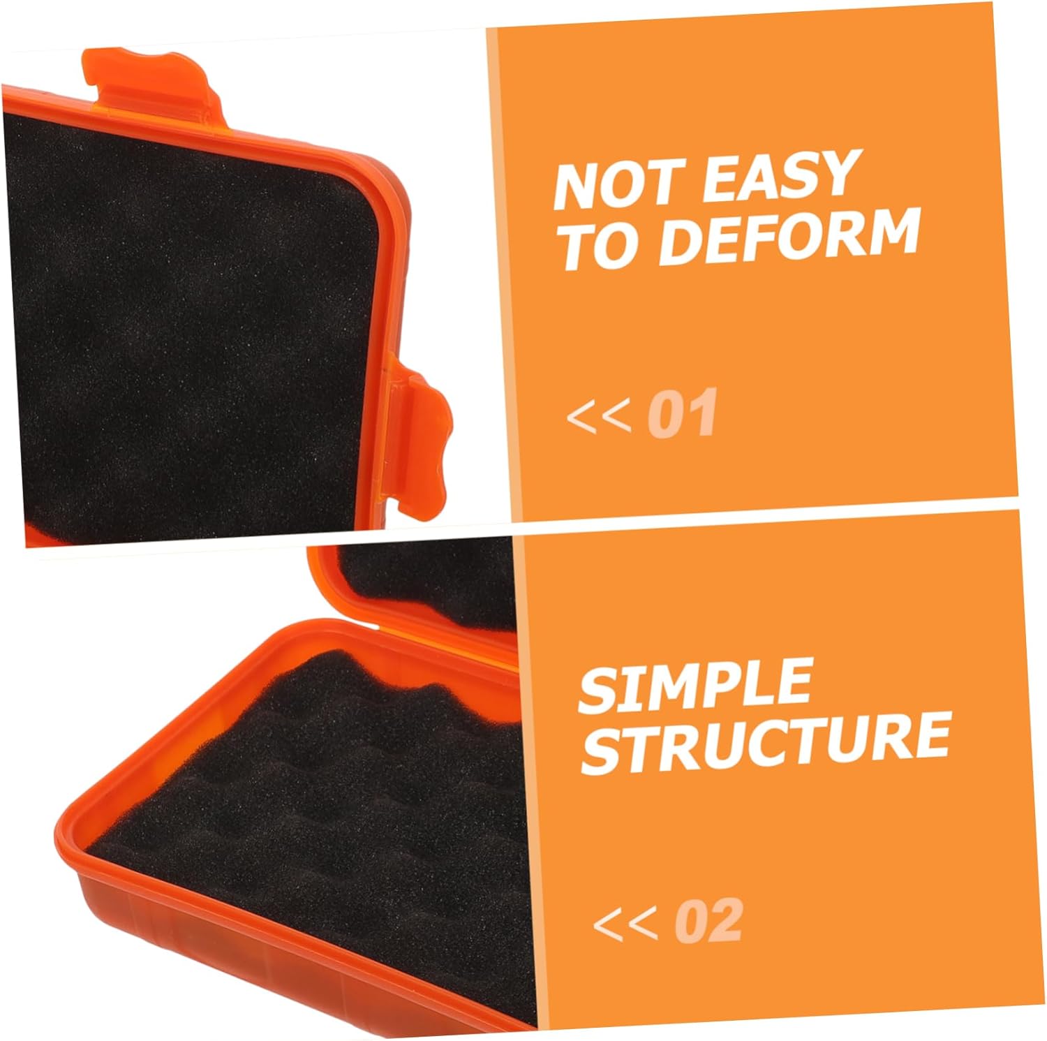 Outdoor Survival Box Shockproof Tool Organizer Portable Storage Container for Camping Workshop Household Use Oversized Orange