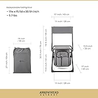 Vista 3 de Arrowhead Outdoor Multi-Function 3-in-1 Compact Camp Chair: Backpack, Stool & Insulated Cooler, w/Bottle Holder & Storage Bag, External Pockets