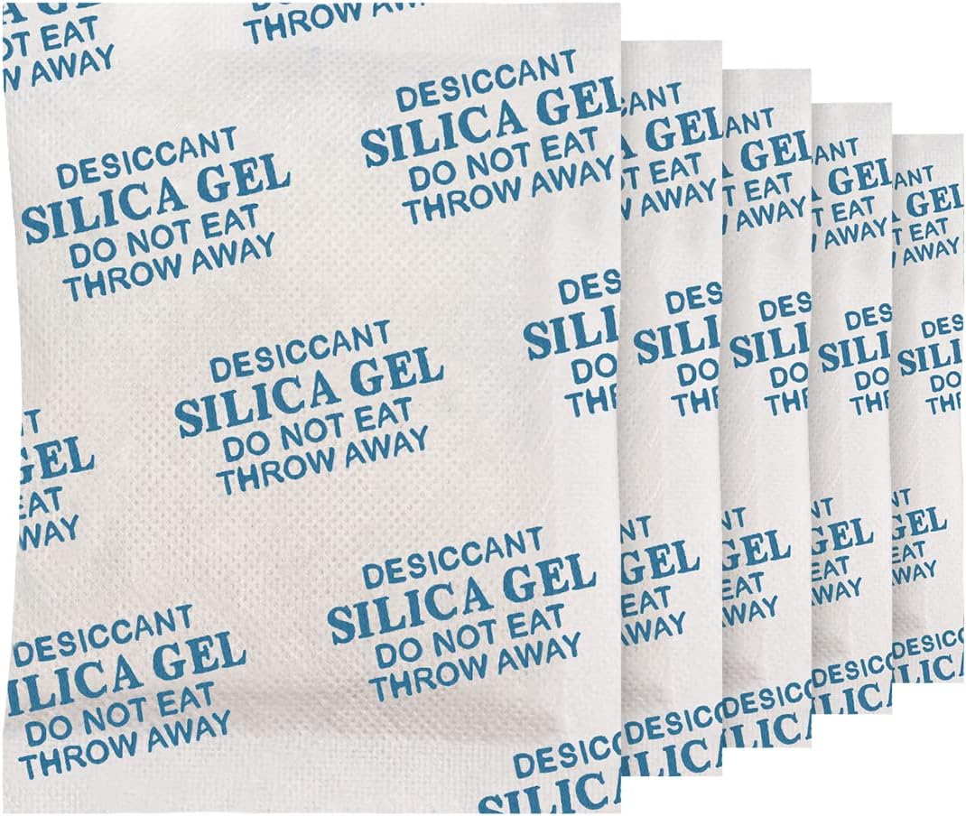 GEL DE SILICE - Lot de 100 Sachets Absorbeur d'Humidité pour Maison voitures etc EUR 9,49