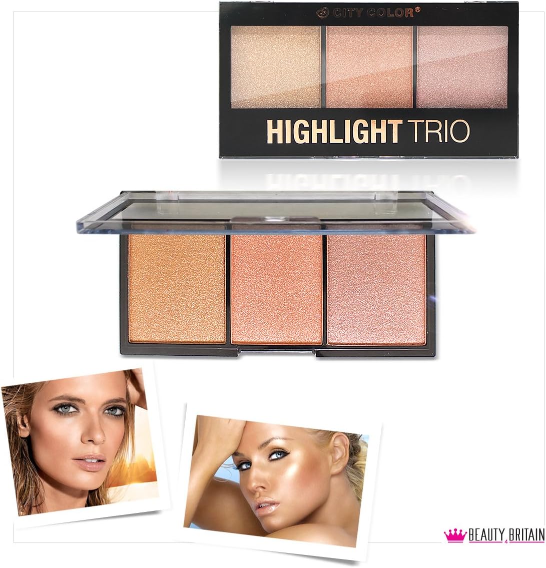 Bronzer Highlighter Trio City Color 3 Shades Silky Formulation UK Seller