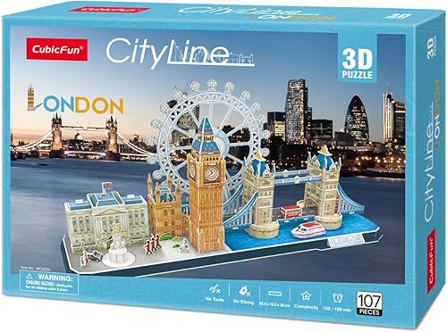 Vista 38 de CubicFun Rompecabezas 3D para adultos y niños, Baviera, Cityline, Venecia, Italia, kits de modelos de construcción, juguetes de regalo para hombres