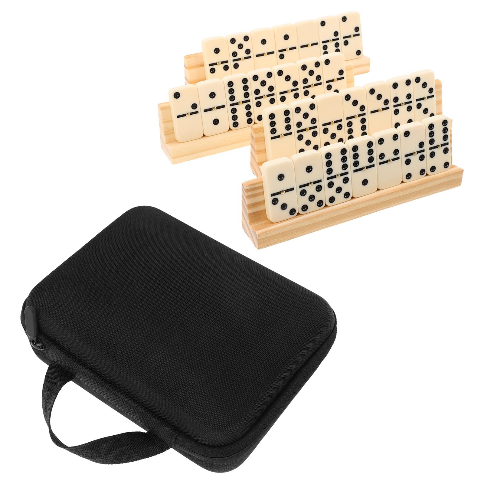 Set Domino Portatile 28 Tessere con 4 Supporti e Custodia