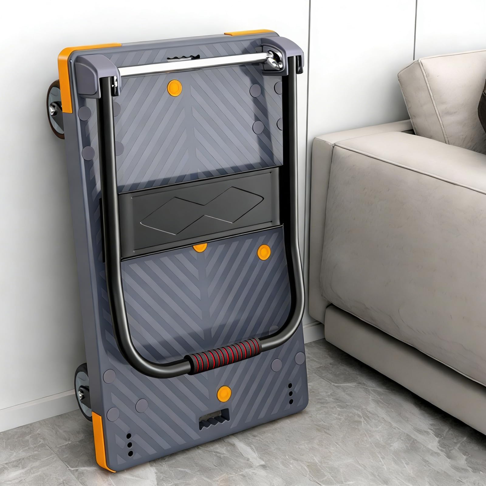 Składany wózek transportowy 200 kg, 72 x 50 cm, wózek platformowy z antypoślizgową powierzchnią, idealny do przeprowadzki, magazynu, warsztatu i majsterkowiczów (kolor szary)