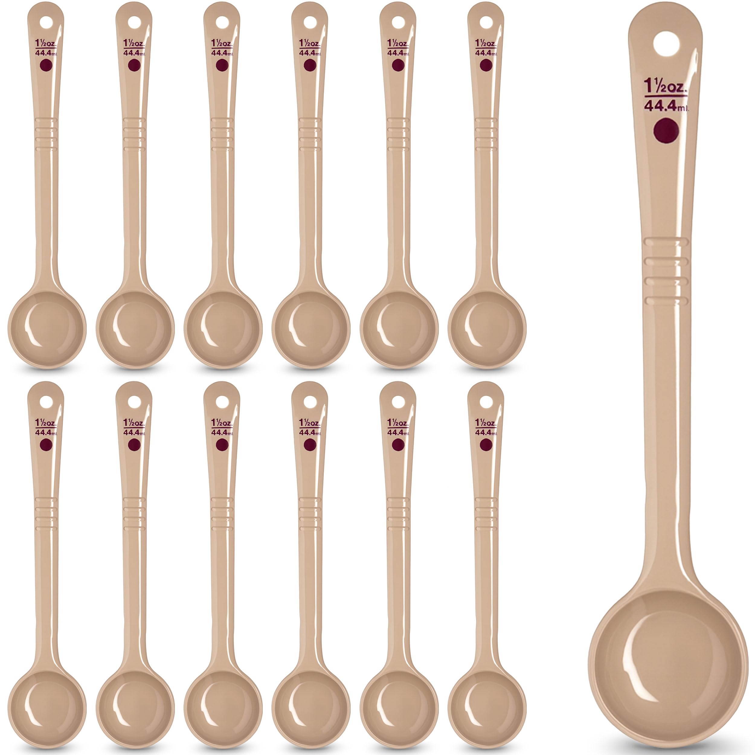 Carlisle FoodService Products 12 / 1.5 oz (Pack of 12) / Beige Spoons