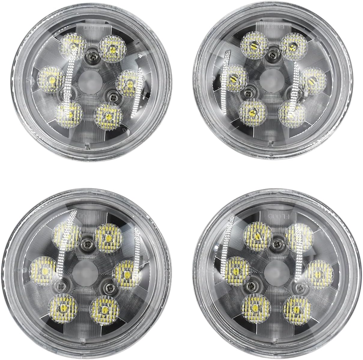 4PCS 4.5" LED Tractor Light Round Flood Light RE336112 RE285628 Compatible with John Deere Tractor 10 20 30 40 50 55 60 Series Replace RE336111 RE561117