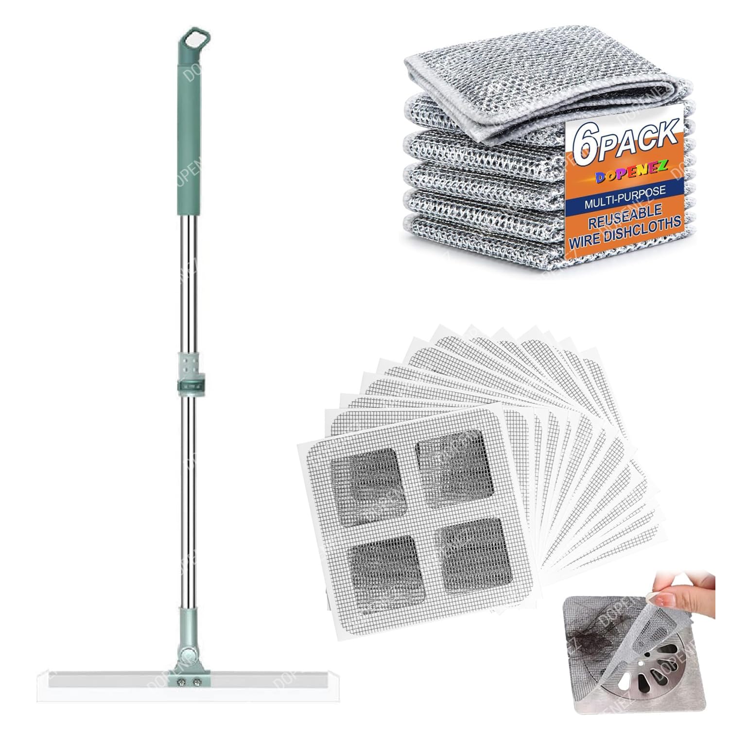 See full amazon price history chart for DOPENEZ Multifunction Magic Broom Combo,Silicone Floor Squeegee Broom with Long Handle,Scraping Besom for Floor Bathroom Kitchen Shower Tile Pet Hair(6 Dish Cloth & 10 Hair Drain Catcher) DOPENEZ Multifunction Magic Broom Combo,Silicone Floor Squeegee Broom with Long Handle,Scraping Besom for Floor Bathroom Kitchen Shower Tile Pet Hair(6 Dish Cloth & 10 Hair Drain Catcher) (B0DC4NLYL1) Amazon Price History, Amazon Price Tracker