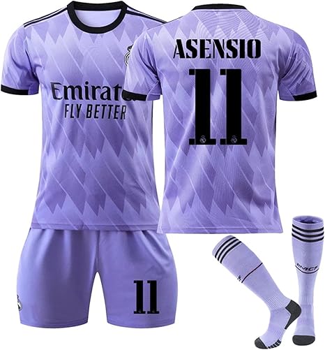 Amazon Co Jp サッカージャージ 子供用大人用サッカーユニフォーム マルコ アセンシオ ユニフォーム 背番号11 22 23 レアル マドリード フットボール クラブ あちらへ Marco Asensio 練習着フットボールジャージ フットボールクラブレプリカ 靴下持参する Size