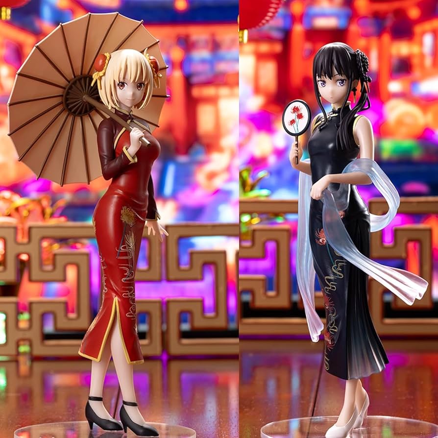 錦木千束　チャイナ　フィギュア　井ノ上たきな 喜多川海夢 黒江雫　T-most Amazon | 錦木千束 ＋ 井ノ上たきな リコリス・リコイル Luminasta