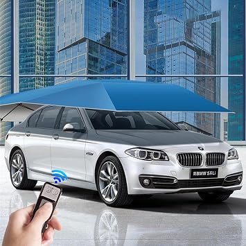 Car Cover Waterproof All Weather, Automatic Car Umbrella with Remote Controller & Anti-Theft Design, Folding Carport for Most Models, Easy to Install,5.2m