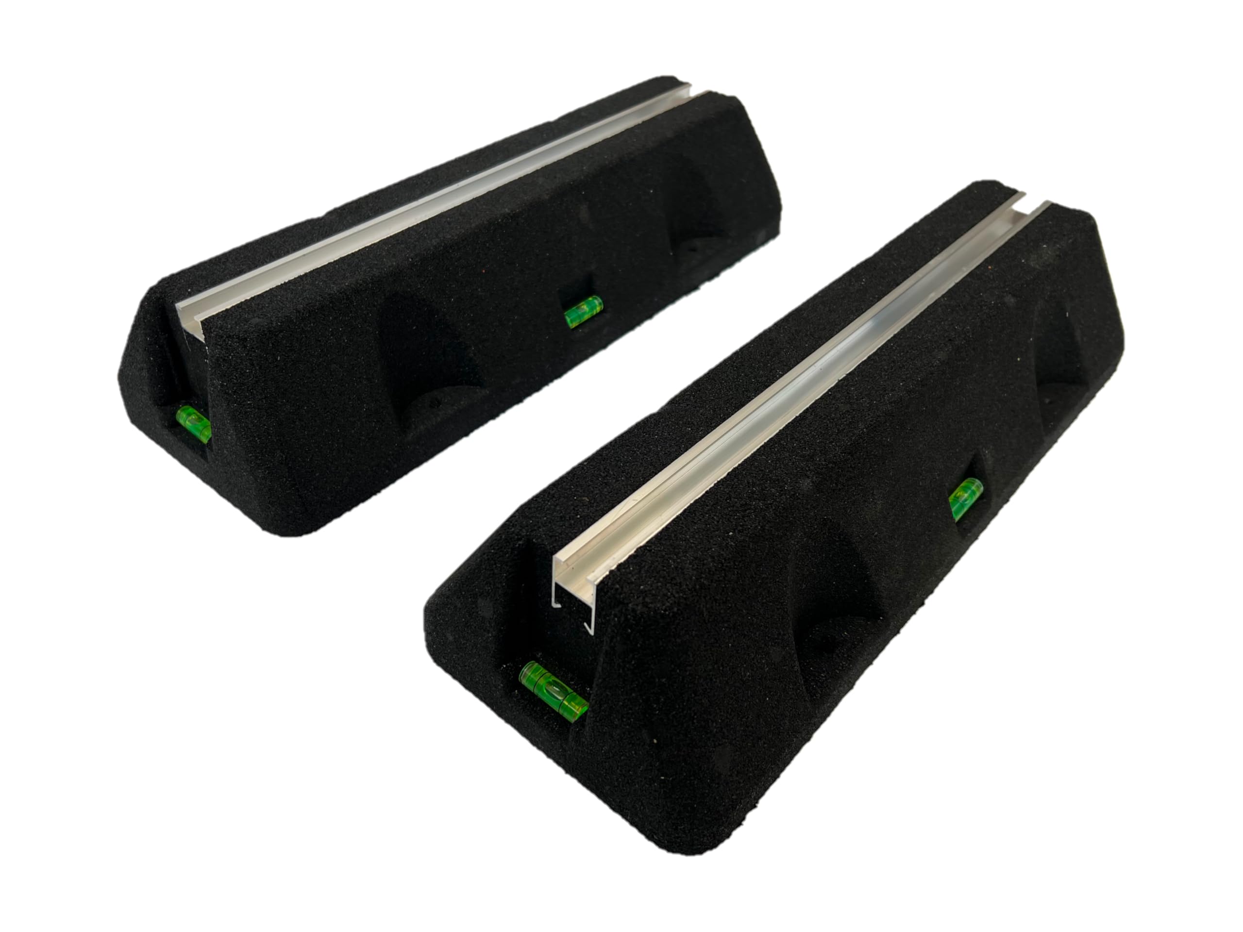 Lot de 2 socles d'amortissement - Console de sol de 450 mm pour climatiseurs, pompes à chaleur - 2 pieds anti-vibrations - Socle de montage - Bloc de montage en caoutchouc - Pour climatiseur