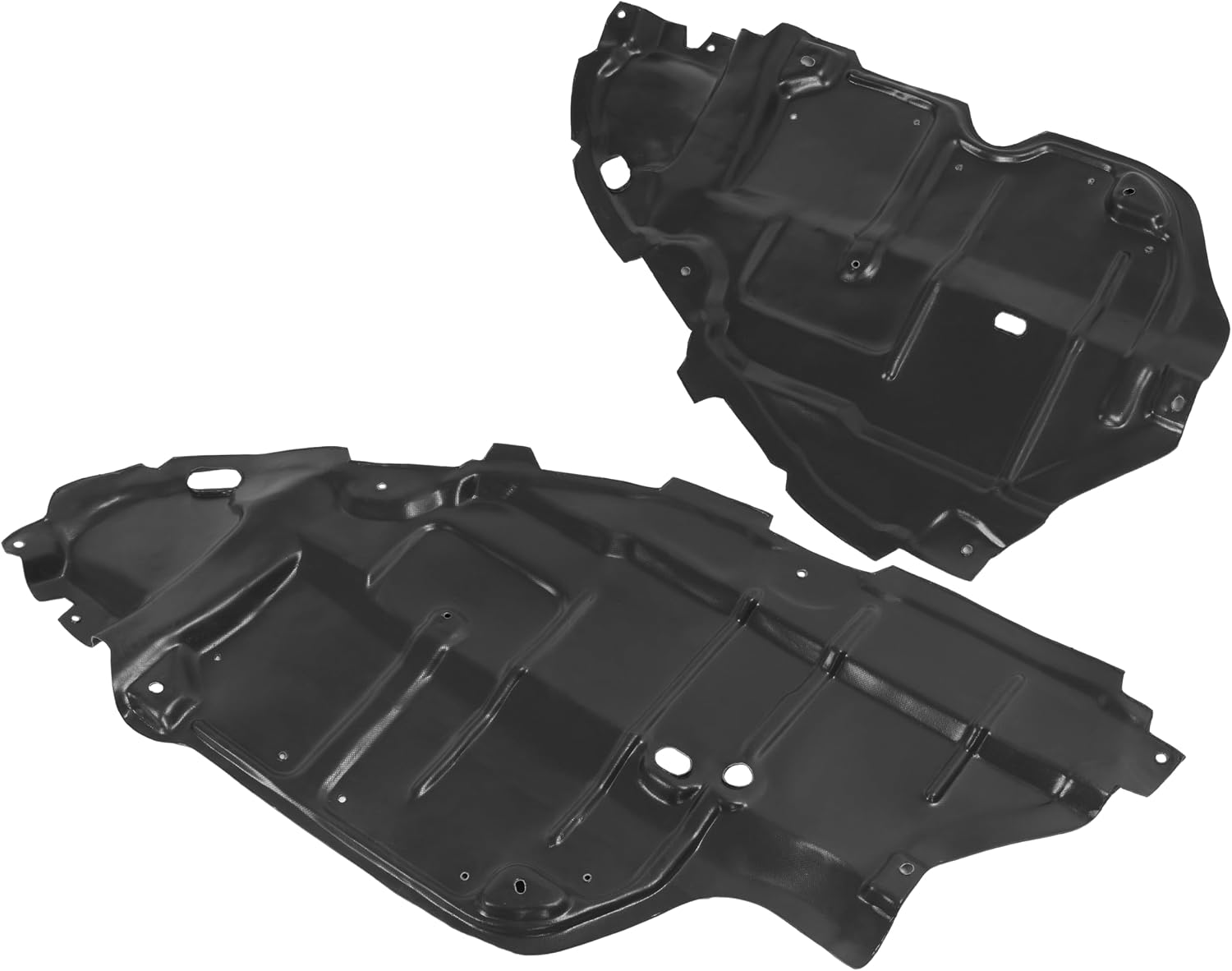 ALMULOO Engine Splash Shield Compatible with 2007-2011 Toyota Camry Replacement for TO1228171 TO1228170 5144106110 5144206100 Driver and Passenger Side Front Under Lower Cover