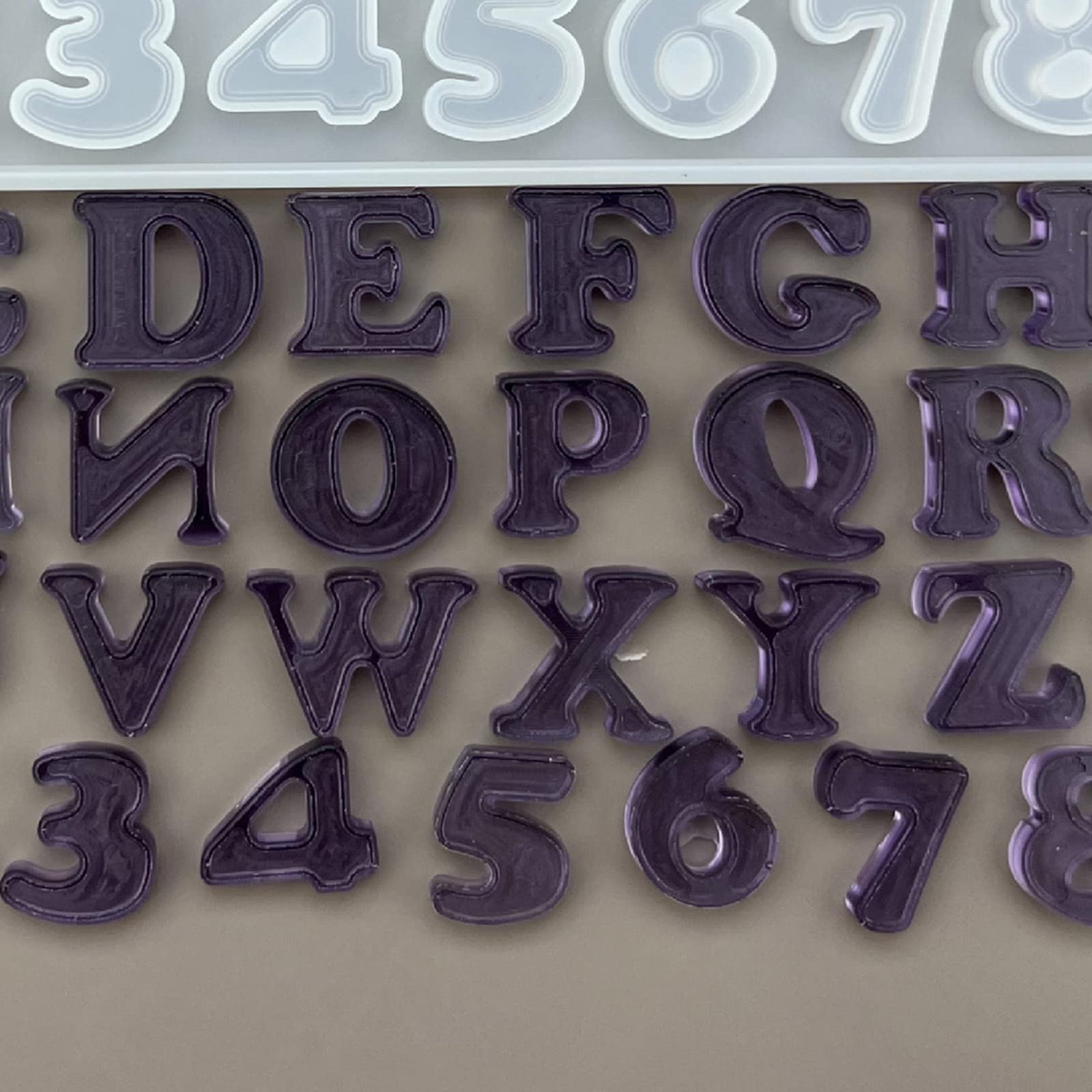Stampi per lettere per resina epossidica colata arte numero stampo in silicone fai da te gioielli fai da te stampo parola inglese fatto a mano