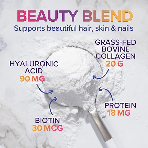 Miniatura 3 de Polvo de péptidos de colágeno para mujeres y hombres, polvo de colágeno hidrolizado tipo 1 y 3 y ácido hialurónico, apoyo vital para la salud del