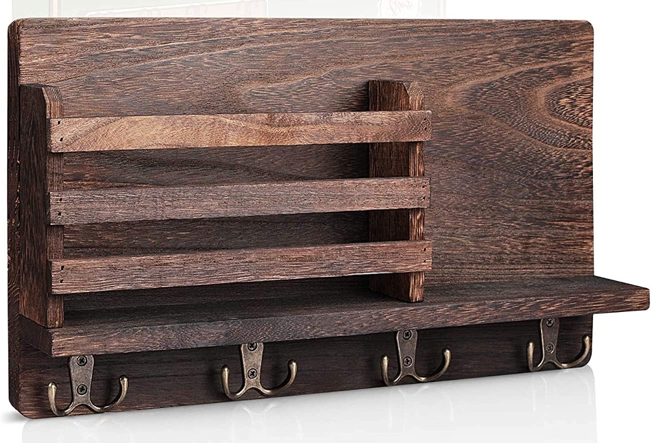 Key Holder for Wall, INZONELANUS Mail and Key Holder Wall Mount