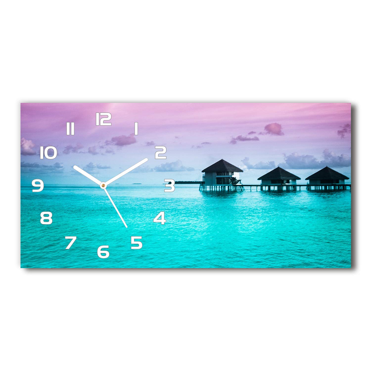 Horloge en verre 60x30cm sur pied salon design Tulup bungalow