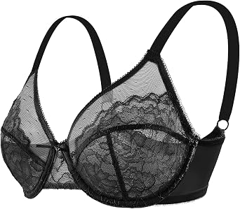 HSIA Minimizer Bras for Women Enchante Full Coverage Underwire Bras Plus Size Lifting Floral Lace Bra for Heavy Breast