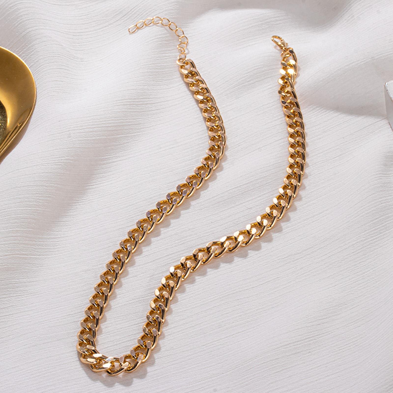 Collana Choker Debenhams Oro Due Toni Con Cristallo – Vintage Heavy Metal Stile Classico