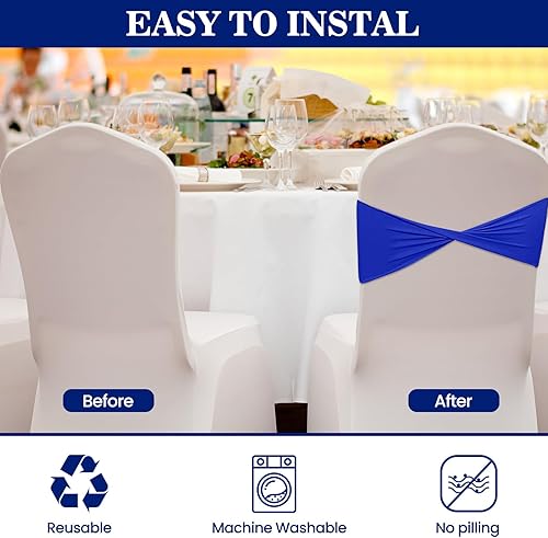 Miniatura 4 de 50 bandas de elastano para silla, lazos para silla, bandas deslizantes para fundas de silla, bandas elásticas para silla, lazos sin hebilla,