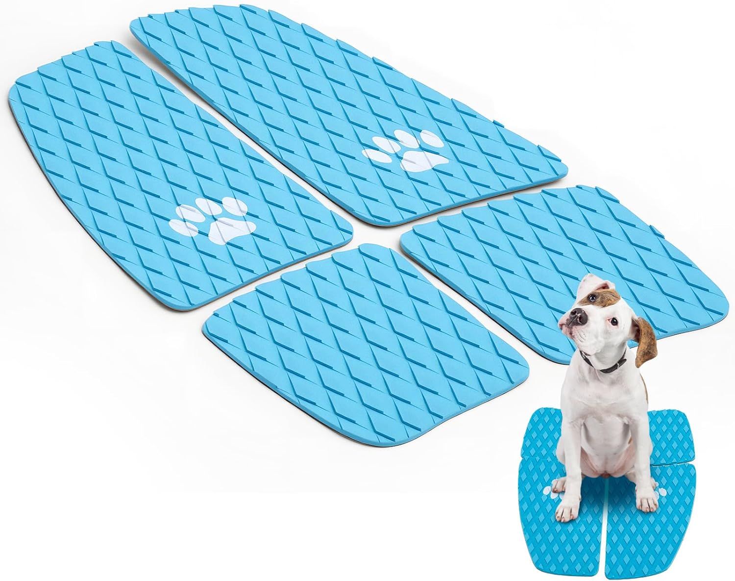 Drydiet Dog Traction Pad Dog Paddle Board Kayak Accessories 21.2 x 15.3 Inch Non Slip Deck Grip Mat Surfboard Traction Grip EVA Foams for Sup Skimboard Paddleboard Surfboard