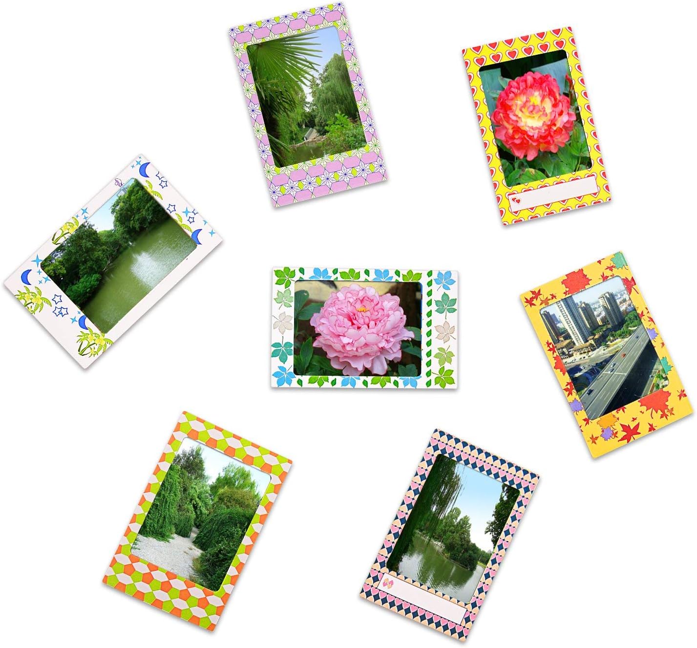 Sunmns Colorful Bundle Set Accessories Compatible with Fujifilm Instax Mini 11/9/ 8/90/ 70 Camera, Accessory Include Film Sticker, Desk Frames, Hanging Frame, Strap : Electronics