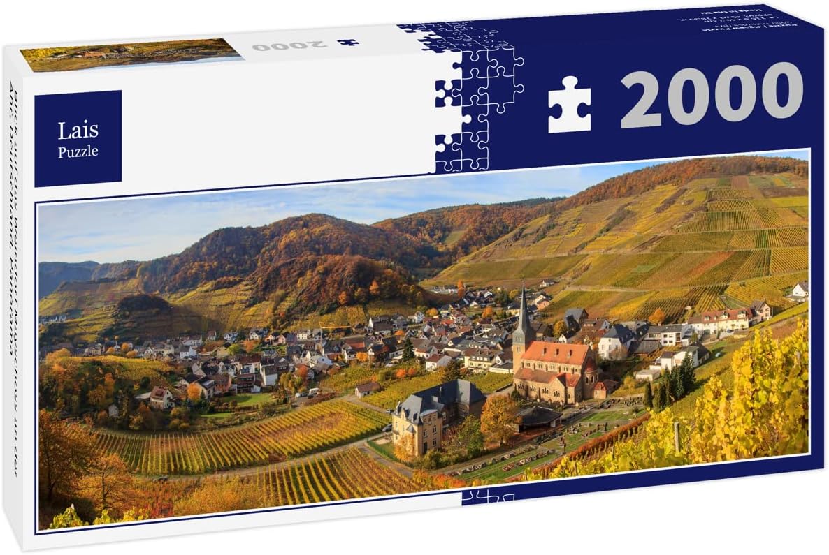 Lais Jigsaw Puzzle view of the wine village of Mayschoss on the Ahr, Germany, panorama 2000 pieces