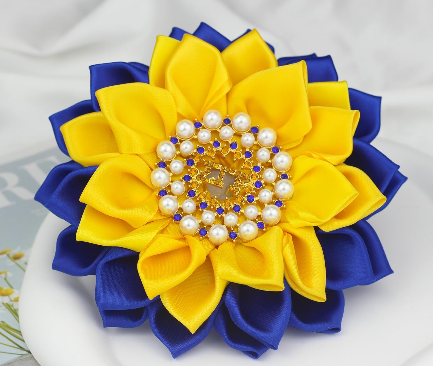 Greek Sorority Brooch Pin for Women Sigmaa Gamma Rho Gift 1922 SGR Brooch Pin Rhinestones Sorority Paraphernalia Gift for Sisterhood /5.5" Stain Flower Pin - Image 5