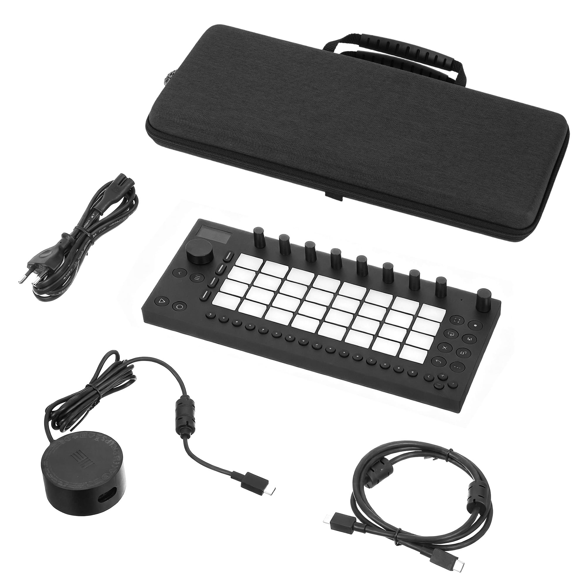 GEEKRIA Hartschalen-Reisekoffer kompatibel mit Ableton Move, Tragetasche für Audio-Sampler (Dunkelgrau)