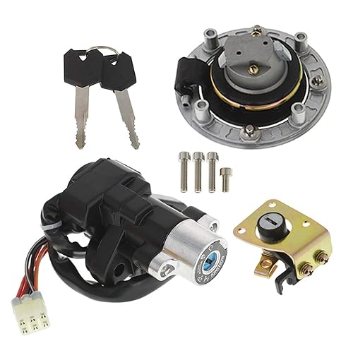 labwork Funda de tapa de gas para interruptor de encendido, repuesto de llave de bloqueo de asiento para Suzuki Katana GSX600 GSX750 1998-2006