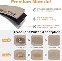 Vista 5 de Findosom Tapete de secado de platos de 12" x 20", súper absorbente y cortable, tapete para café, tapete para platos que oculta manchas para encimera