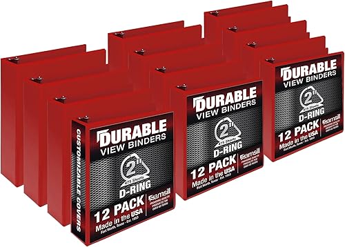 Vista 333 de Samsill Carpeta duradera de 1.5 pulgadas, fabricada en los Estados Unidos, carpeta de anillos en D, carpeta transparente personalizable, surtido