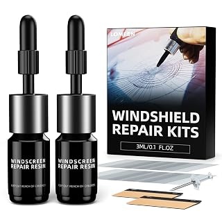 Windshield Crack Repair Kit, 2 Bottles Nano Glass Crack Repair Liquid Quick Windshield Repair for Chips and Cracks, Bulls-Eye and Star-Shaped Crack - Amazon product rated Grade A