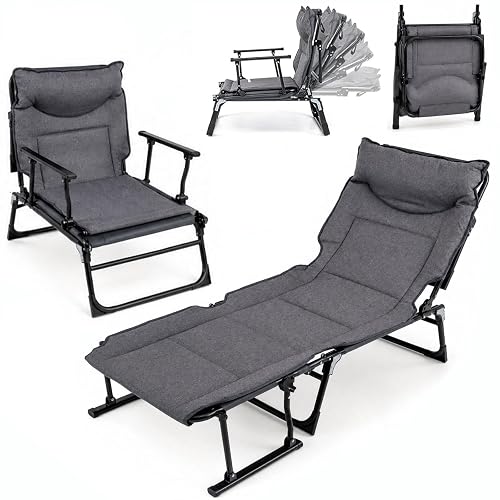 GYMAX 1 Convertible Lounge Chair Outdoor product photo (Camp Furniture) — ScooterReviewPro review
