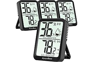 4-Pack Grow Room Thermometer and Hygrometer