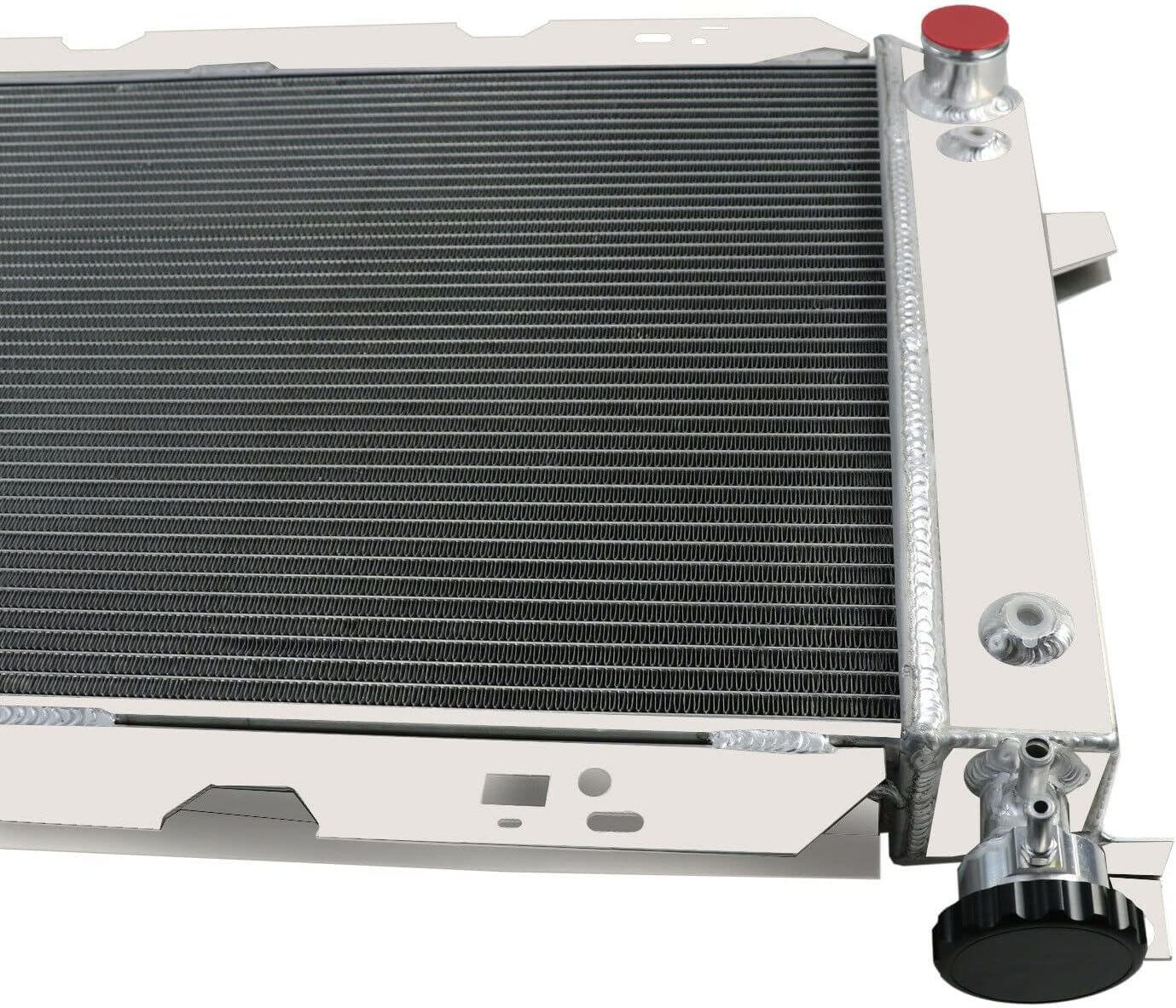 4 Row Aluminum Radiator For 1985-1997 Ford F150 F250 F350 Bronco/88-97 Ford F53 V8 Engine;Radiators + Shroud + Fan +Relay