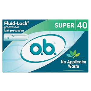 o b Tampons No Applicator Fragrance-Free - 40ct Applicator-Free Tampons Super Feminine Care ob Tampon Super Period Products