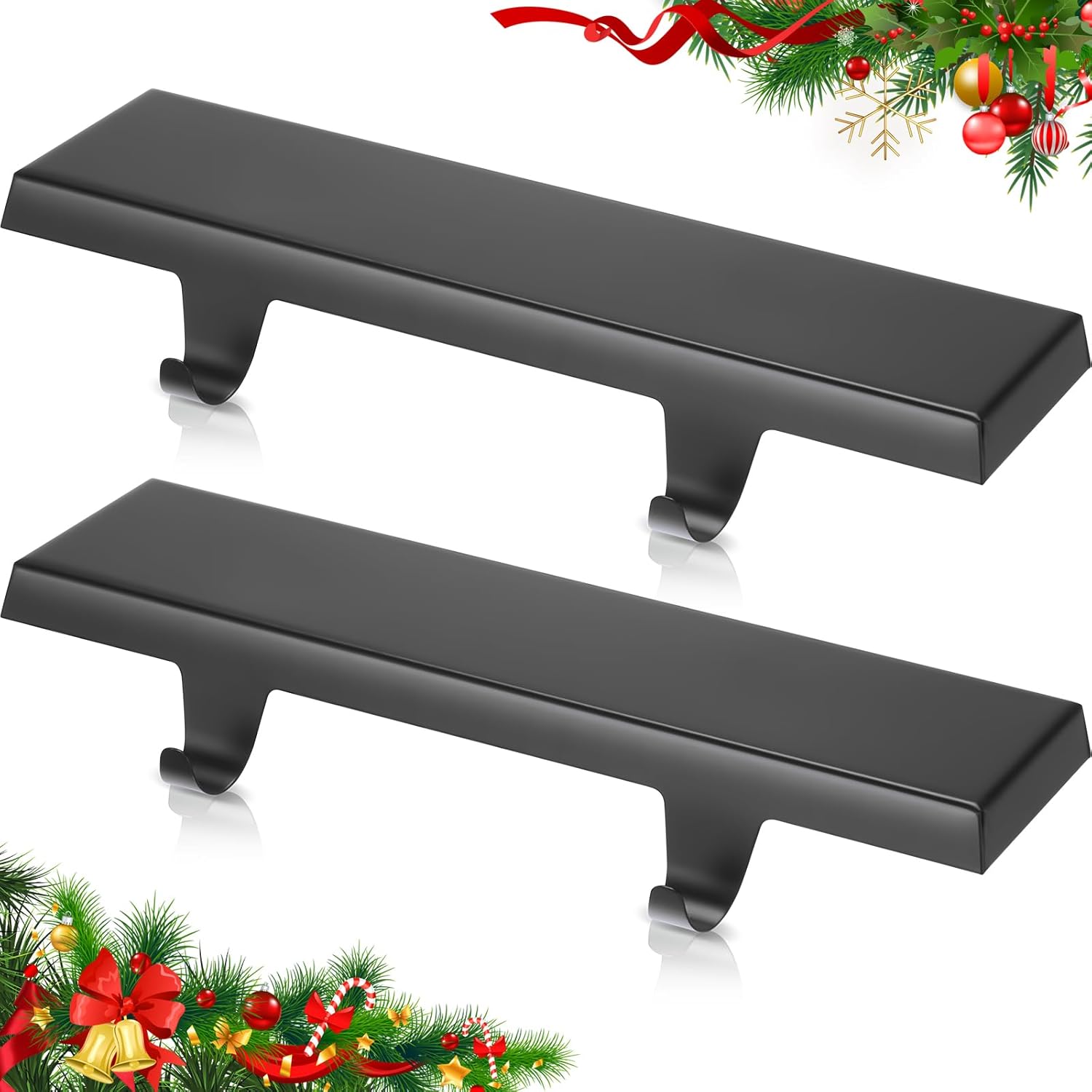 Hicarer Christmas Stocking Holder for Mantle Weighted