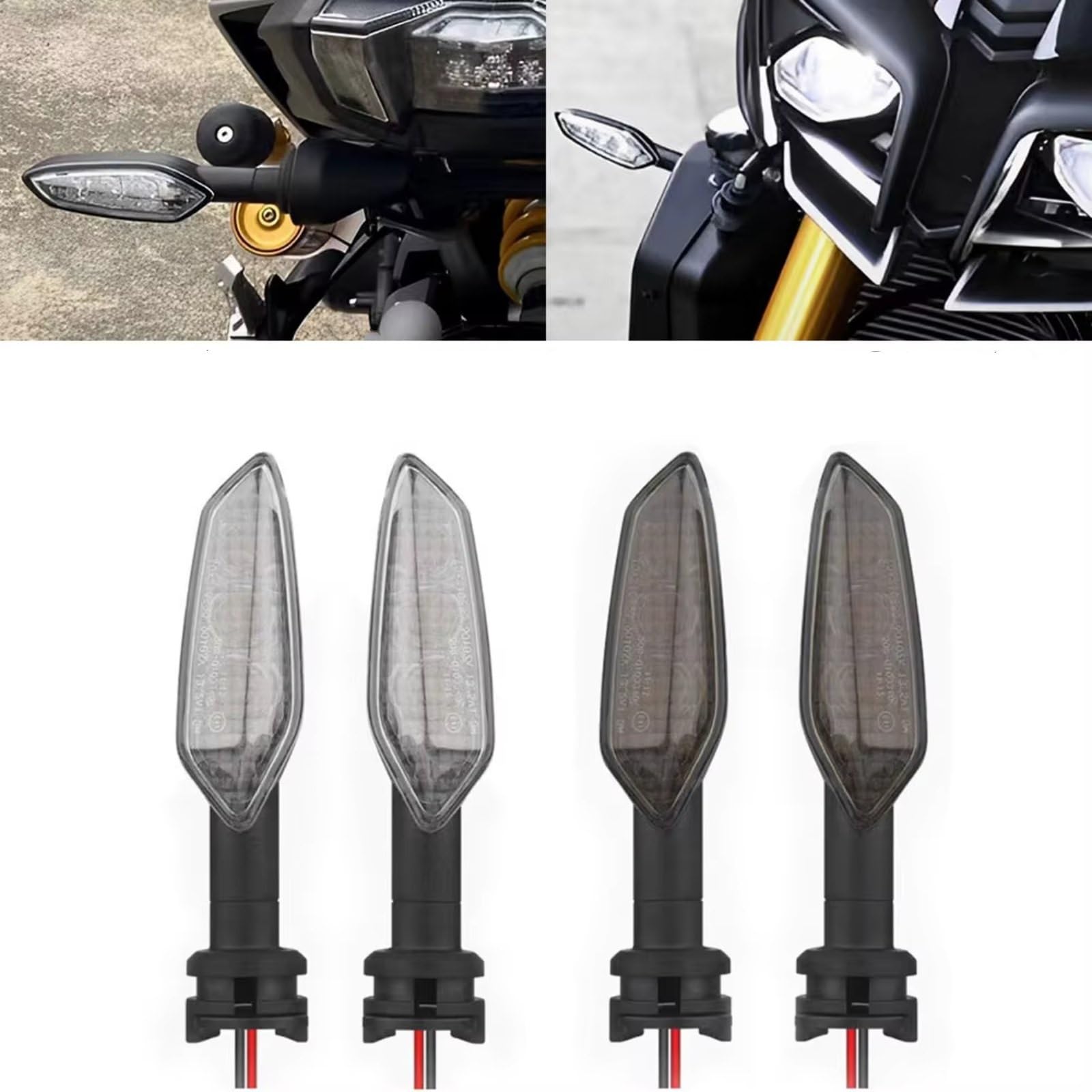 Compatibile con YAMAHA Per XT1200Z 2010-2014 Per YZFR7 2021-2023 Per YZFR15 2008-2010 Per YZFR25 2014-2023 Luce di direzione universale per moto Indicatori Moto(Clear,4pcs)