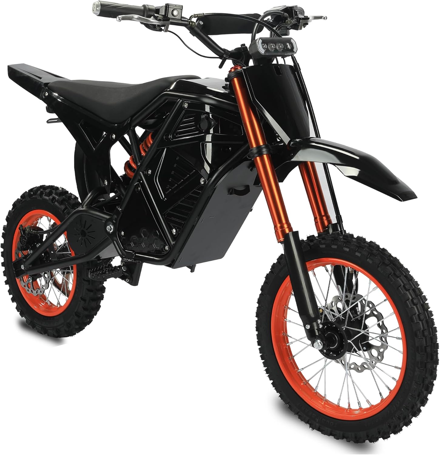 2000W Electric Dirt Bike for Teens & Adults - 37MPH Off-Road EBike, 48V 23AH Removable Battery E Bikes, 14"/12" Fat Tires Bicycle, Hydraulic Brakes Mountain Trail Motorcycle for Ages 13+