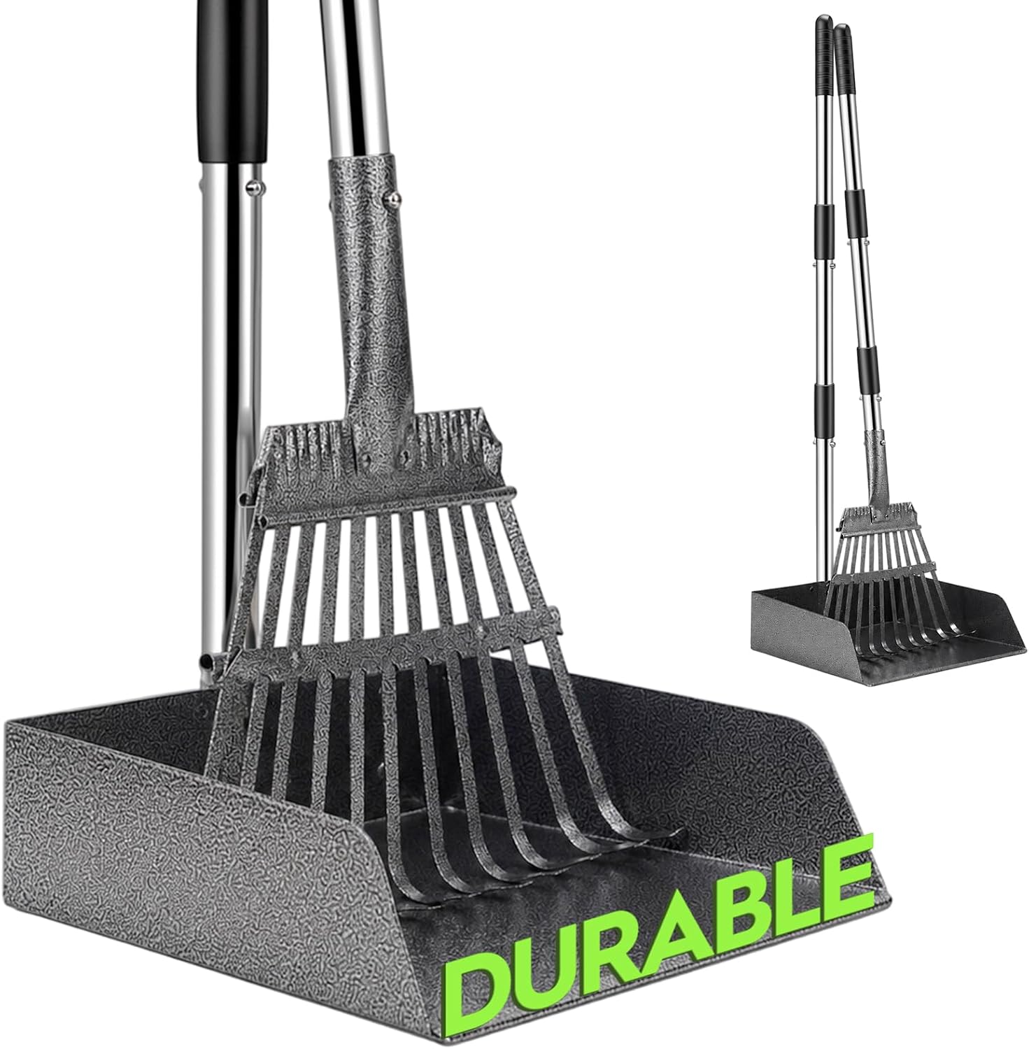 Dog Pooper Scooper With Extension & Spare Poles,For Medium & Large Dogs