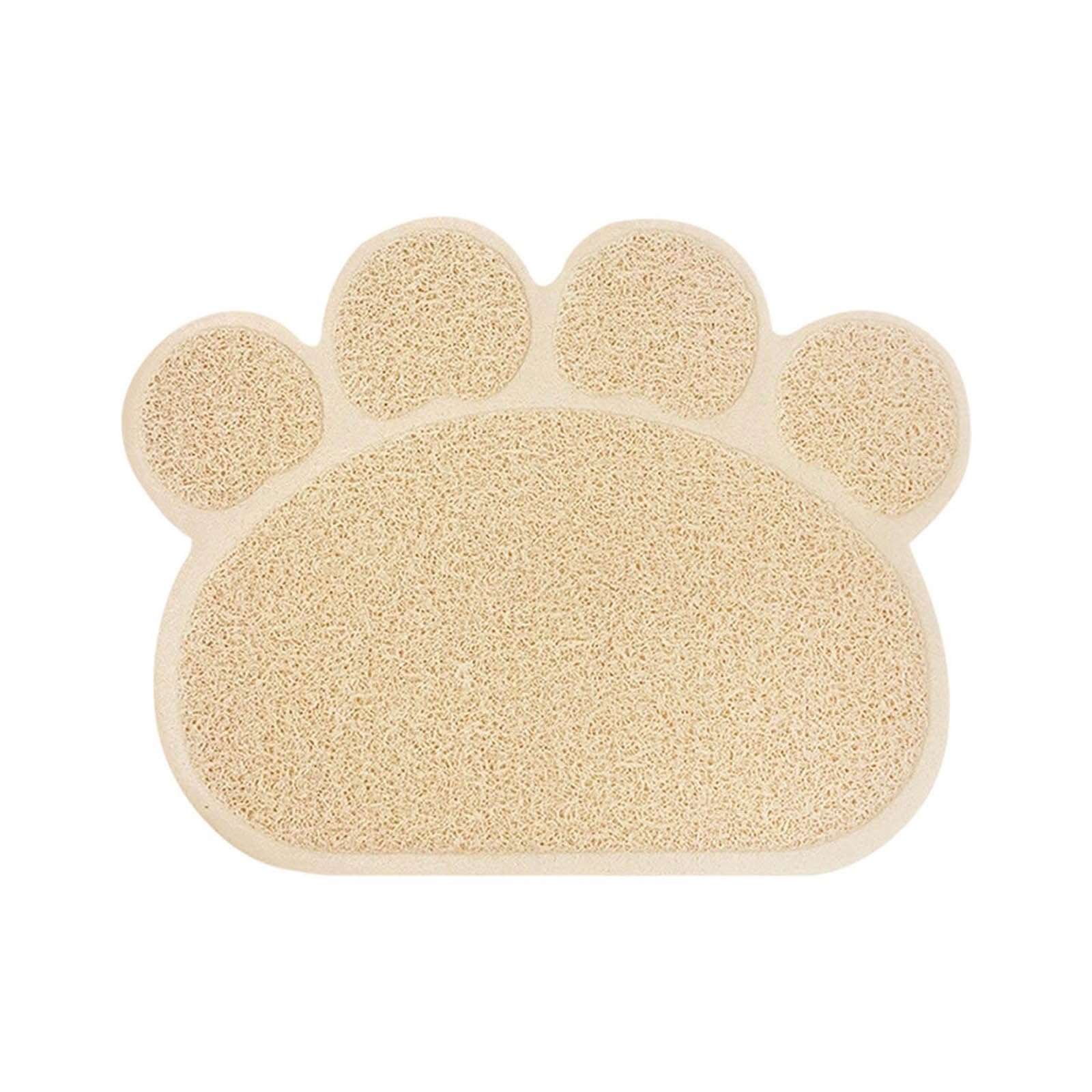 Pet Cat litter Mat,Waterproof PVC Paw Shaped Cat Litter Trapper Mat,30 x 40CM (A)