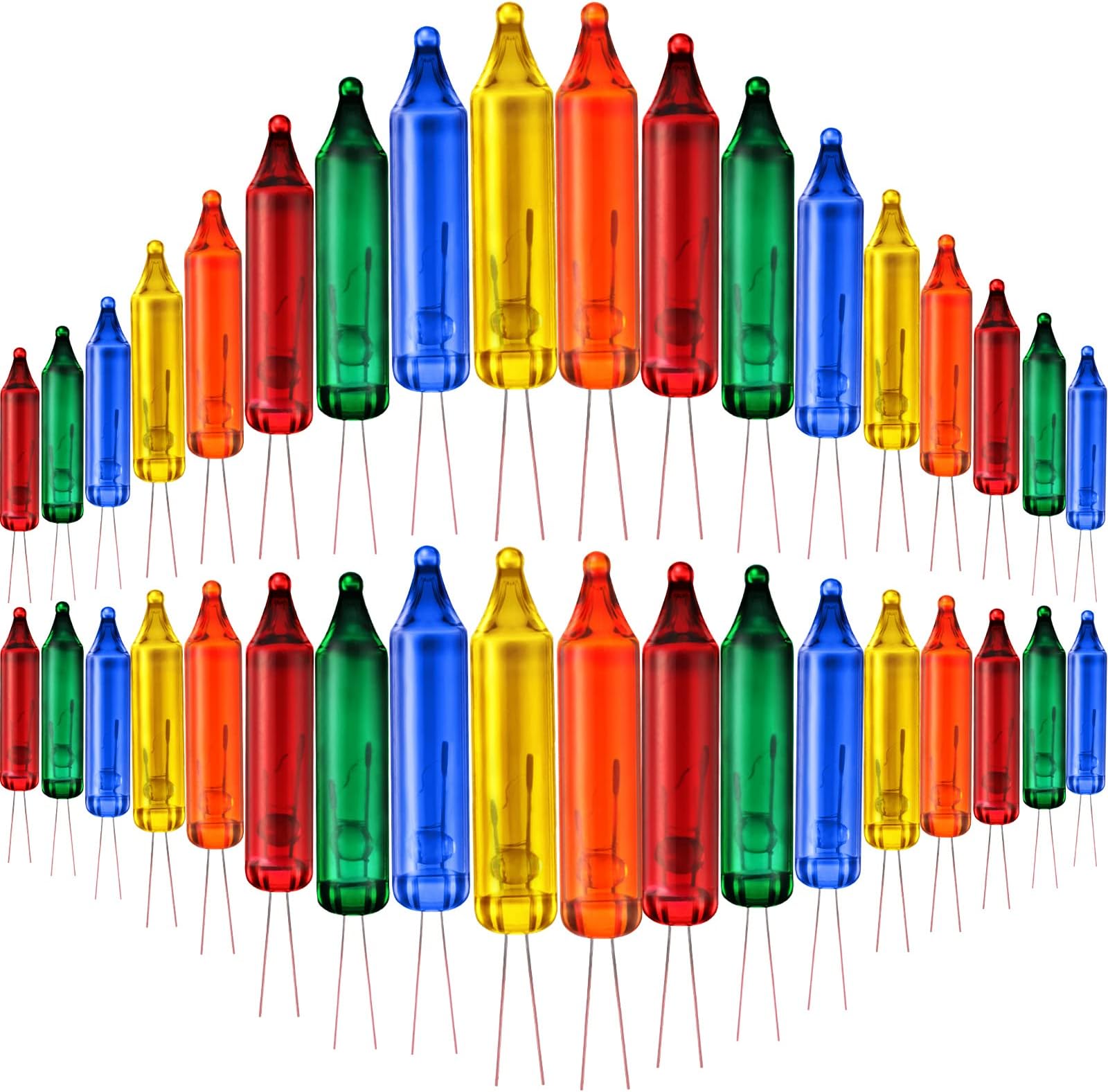 Mudder 200 Count Replacement Christmas Tree Light Bulbs 2.5v 0.425 Watt Replacement