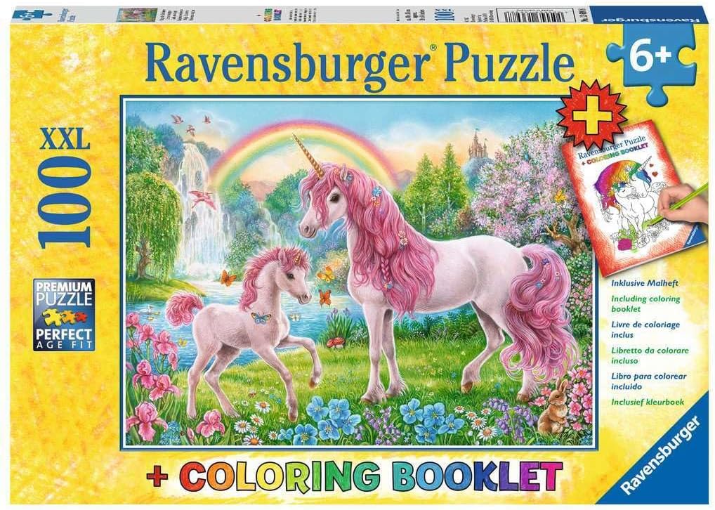 Ravensburger Magical Unicorns 100 Piece XXL Jigsaw Puzzle for Kids – 13698 | Unique, Pieces | Anti-Glare Surface | FSC Certified, Eco-Friendly | Makes a Great Gift for Ages 4 and Up