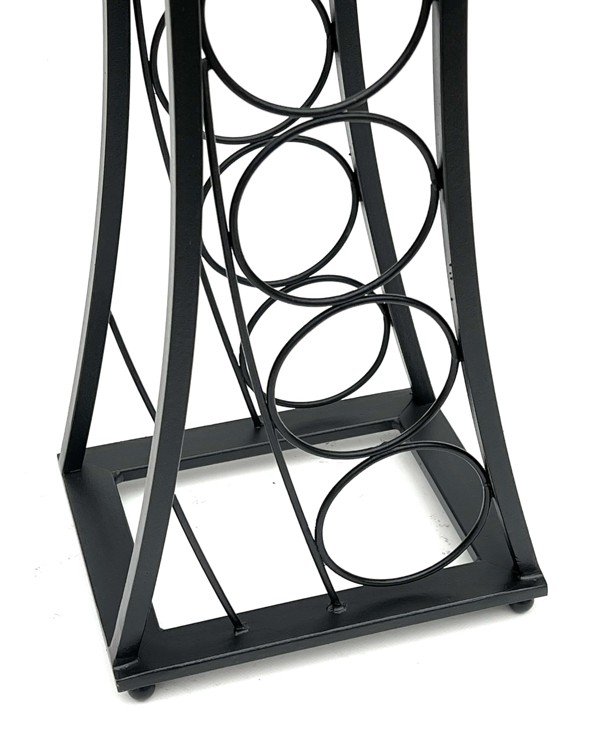 DanDiBo Weinregal Metall Schwarz Stehend Mika 80 cm 96536 Flaschenregal Flaschenständer Flaschenhalter Schmal Modern