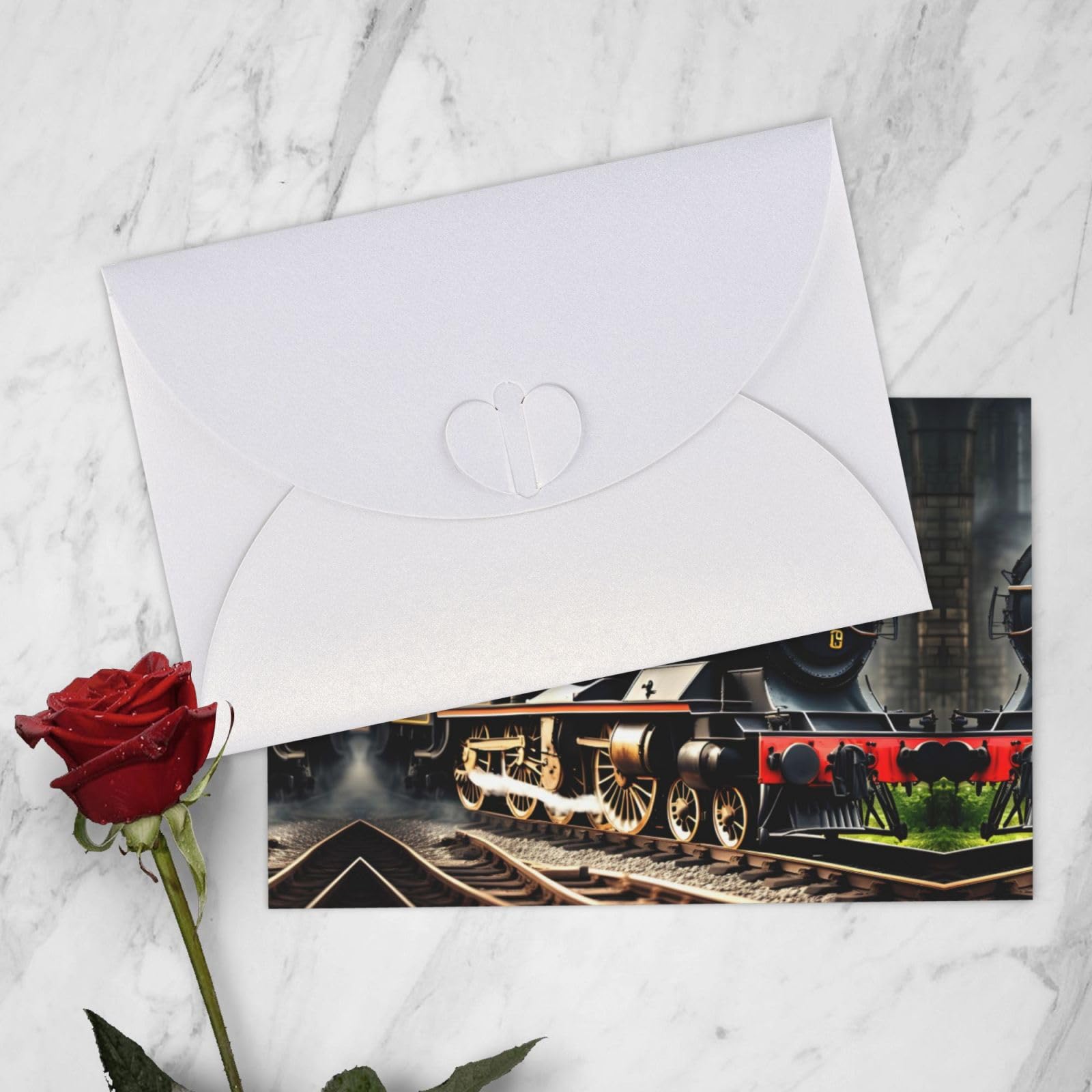 Biglietto Di Auguri Per Il Compleanno Felice Con La Vecchia Locomotiva Sul Blu Image65342785