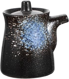 DECHOUS Small Ceramic Seasoning Bottle: Japanese Soy Sauce Dispenser Cooking Olive Oil Dispenser Vinegar Container Sushi Sauce Container for Home Kitchen