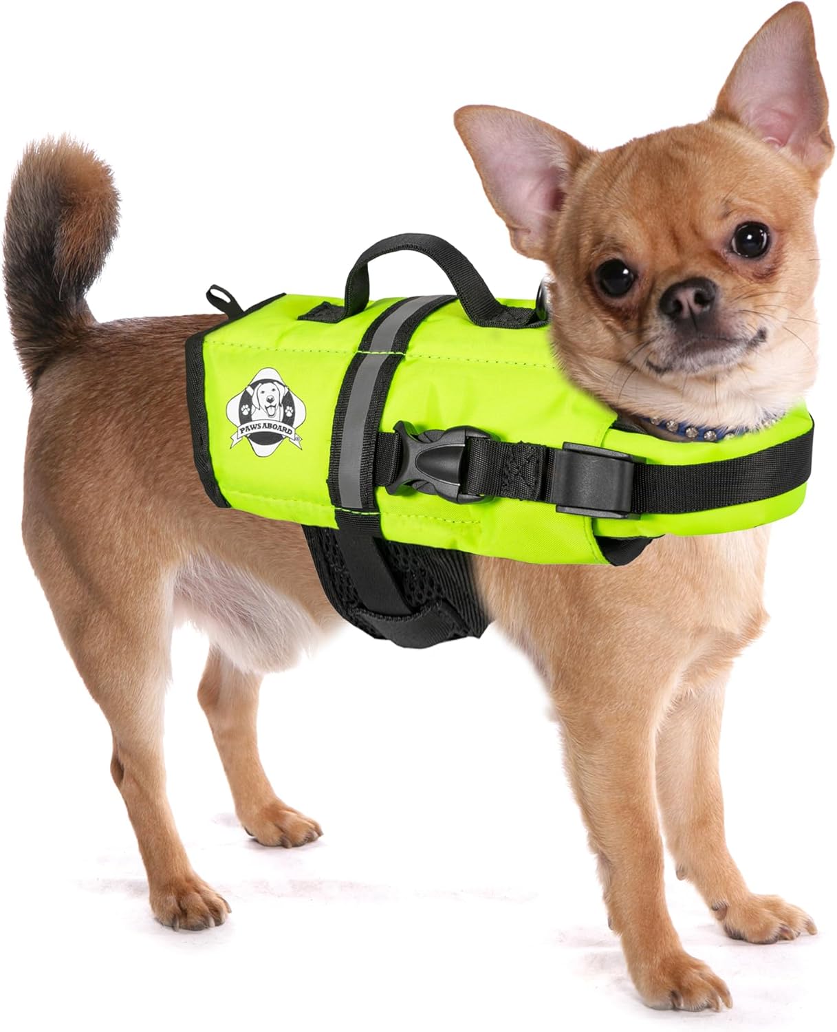 Paws Aboard Doggy Life Jacket XXS-Safety Neon Yellow