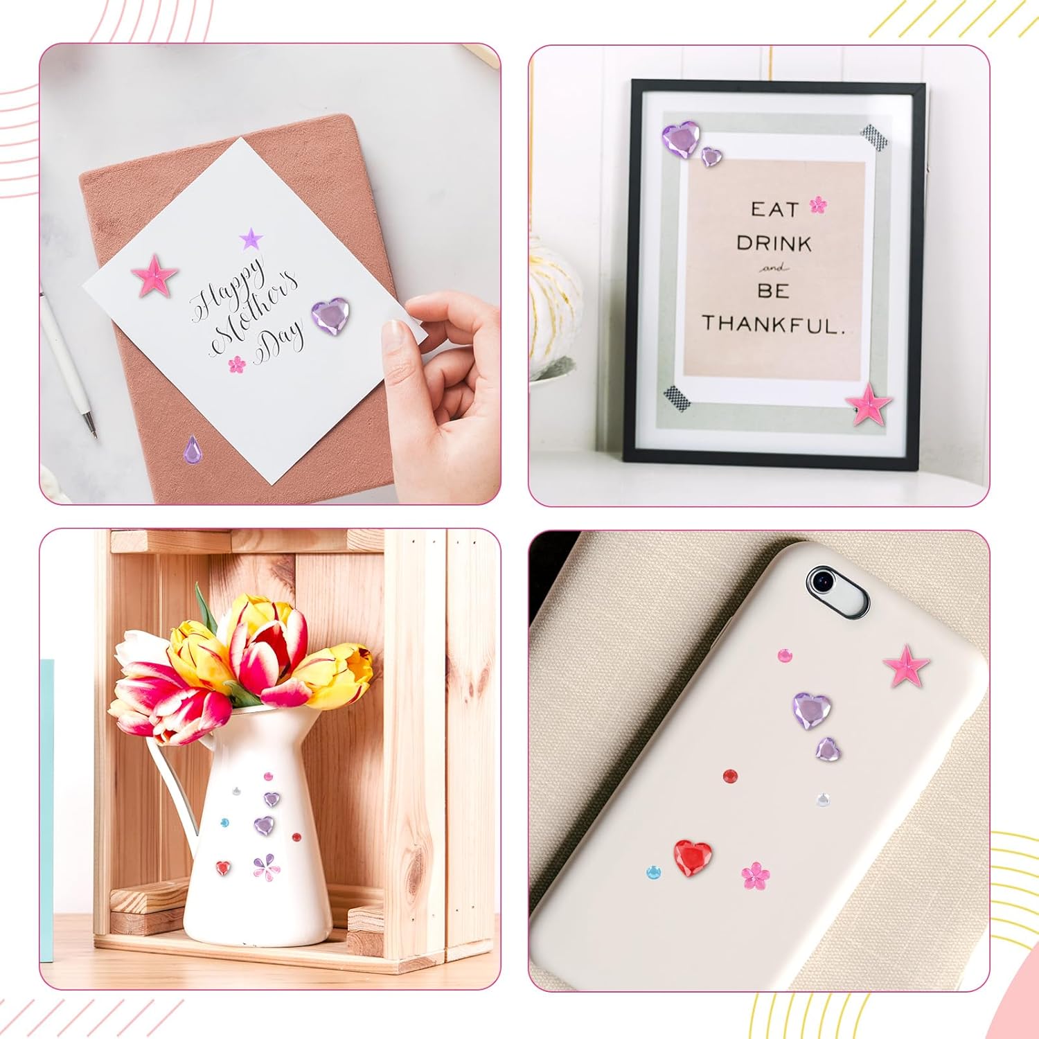 2650 PCS Jewel Stickers for Crafts, Acrylic Gem Stickers for Crafts, Self-Adhesive Rhinestone Gem Sticker Jewels for Scrapbooking Decor, Kids Reward, Makeup, DIY Craft(Multi Colors, Shapes, Sizes) - Image 6