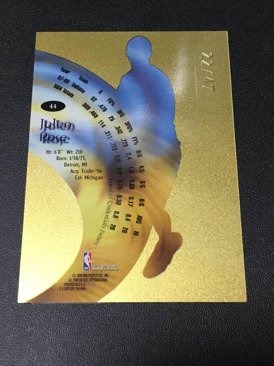 Amazon.co.jp: Jalen Rose 98-99 E-X Century Essential Credentials 